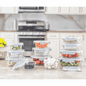 Home 24 piece superior glass food storage set