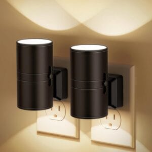 Home night lights plug into wall 2 pack