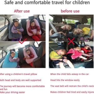 Home travel pillow cushion for the back seat of car car pillow for kids